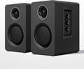 Computer Speakers for Desktop PC, Active Bookshelf Speaker with 3‘’ Carbon Fiber Woofer and Silk Film Tweeter ,Supports Bluetooth 5.3, USB-C, AUX/RCA Input for Record Player TV - Black Stereo Set