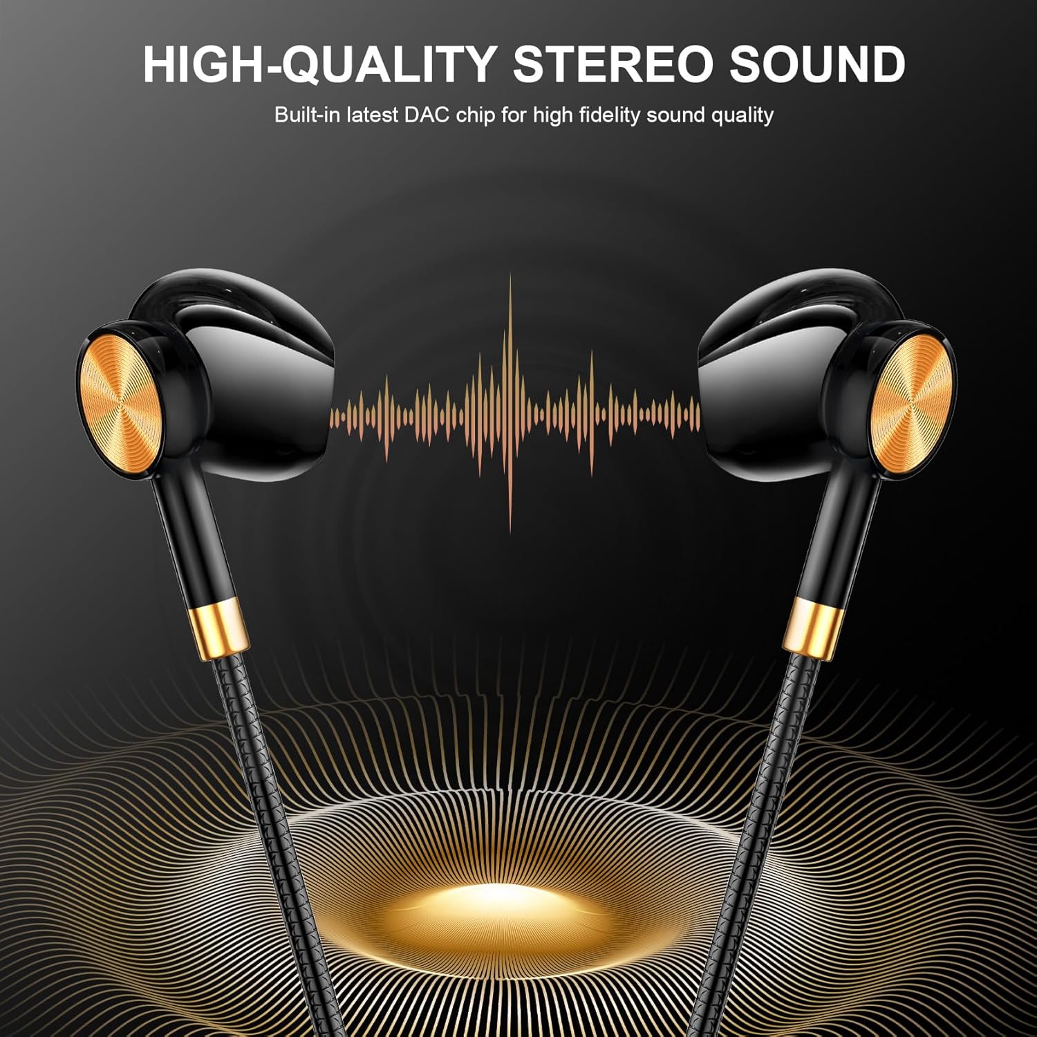 USB C Headphones Earbuds 3 Pack - USB C Earphones Noise Isolating, in-Ear Type C Ear Buds Wired with Microphone Heavy Bass Compatible with Phones, Android and Other Interfaces (Type C)