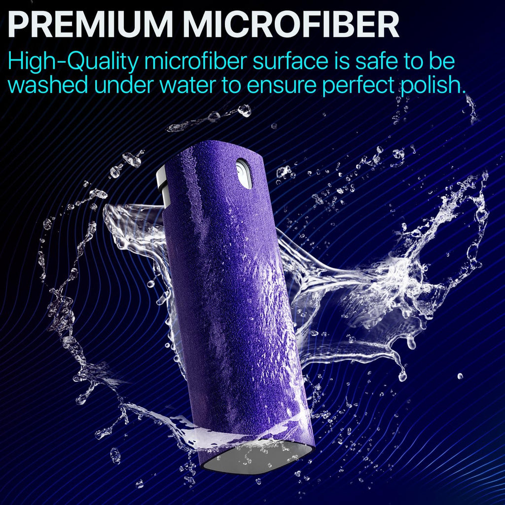 Mini Screen Cleaner Finger Proof Spray for Smartphones, iPads, MacBooks, Laptops, Car Screens, Touchscreens 3 in1 Mist Cleaner, Microfiber Cloth and Protective Cover (Rose)