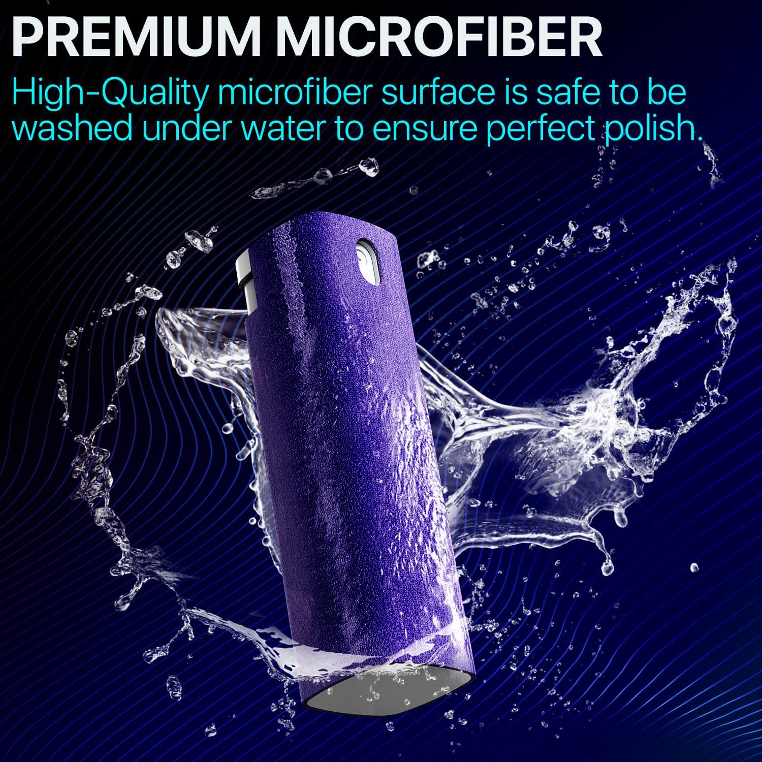 Mini Screen Cleaner Finger Proof Spray for Smartphones, iPads, MacBooks, Laptops, Car Screens, Touchscreens 3 in1 Mist Cleaner, Microfiber Cloth and Protective Cover (Rose)