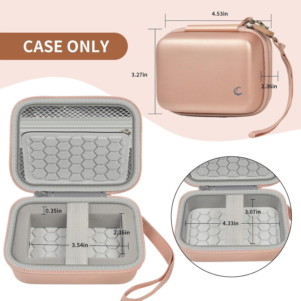 Carrying & Protective Case for Digital Camera, AbergBest 21 Mega Pixels 2.7" LCD Rechargeable HD/Kodak Pixpro/Canon PowerShot ELPH 180/190 / Sony DSCW800 / DSCW830 Cameras for Travel - Rose Gold