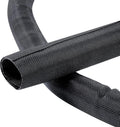 Black Braided Cable Management Sleeves Wire Loom Tubing Cord Protector Self-Wrapping (1"-15Feet)