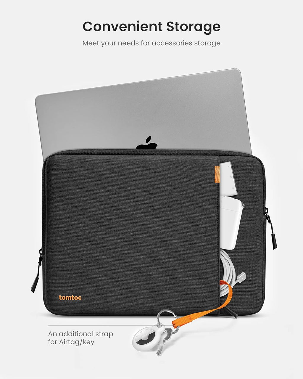 tomtoc 360 Protective Laptop Sleeve Set for 15-inch MacBook Air M4/A3241 2025, M3/A3114 M2/A2941, 15-inch MacBook Pro A1990 A1707, Dell XPS 15 Plus, Water-Resistant Laptop Case with Accessory Pouch
