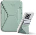 MOFT Magnetic Wallet Stand Compatible with iPhone 16/15/14/13/12 Series, Angle Adjustment & Magsafe Compatible MOVAS Phone Stand,Seafoam