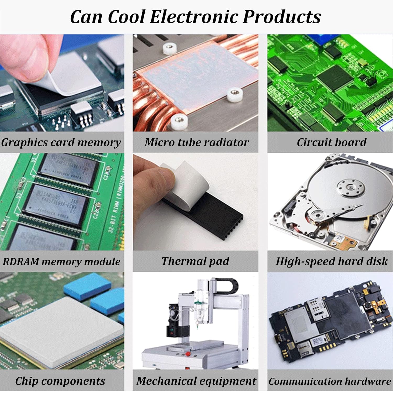Thermal Pad 14.8 W/mK, 85x45x0.5mm, Non Conductive Heat Resistance High Temperature Resistance, Silicone Thermal Pads for Laptop Heatsink GPU CPU LED Cooler (0.5mm)