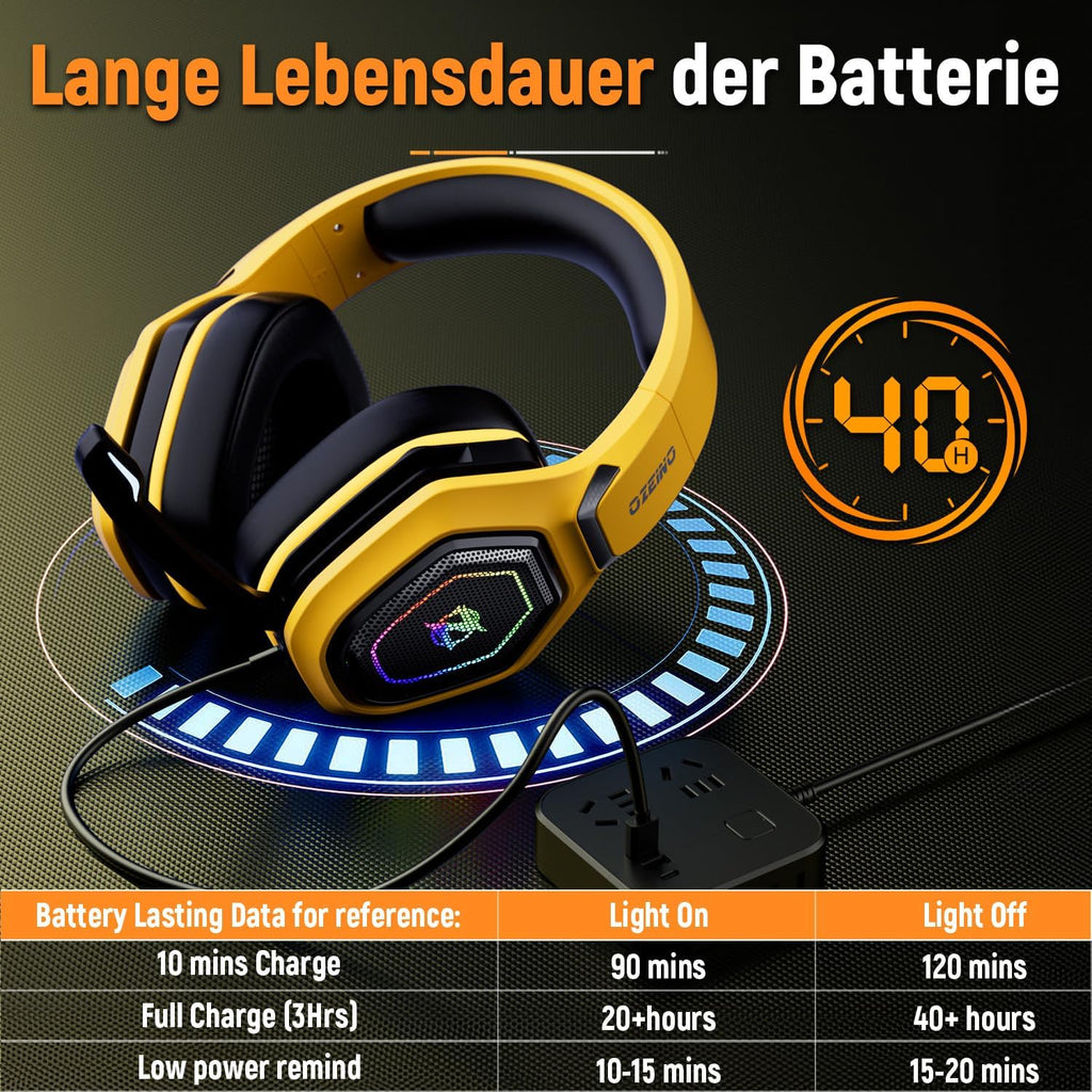 Wireless Gaming Headsets for PC, Ps5, Ps4 - Lossless Audio USB-A & USB-C Gaming Headphones with Flip Mic, 30-Hr Battery Bluetooth Headset for Switch, Laptop, Mobile, Mac