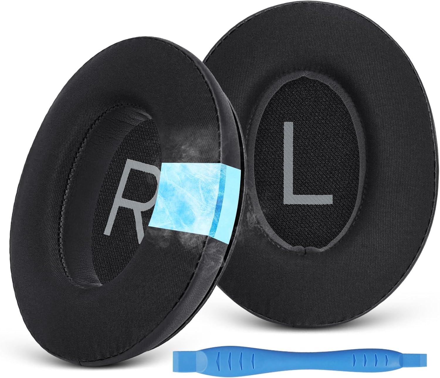 GEVO Cooling Gel Earpads Replacement for Bose QC45,Ear Pads Cushions for Bose QuietComfort 45 Headphones with Protein Leather Noise Isolation Memory Foam,Black