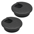 Desk Grommet 1-3/8" (35 mm), Desk Cord Hole Cover, Cable Grommet ABS Plastic, Desk Hole Grommet for Office and Home Table Cable, Detachable Cable Cord Organizer (Black 2 Pcs)
