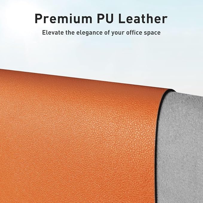 Aothia Leather Desk Pad Protector, Office Desk Mat, Large Mouse Pad, Non-Slip - Image 2