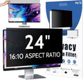 Privacy Screen for Computer Monitor 24 Inch 16:10 Aspect Ratio, Anti Blue Light Glare Removable 24 in Privacy Screen Filter Protective Film, HD 24 Inch Privacy Screen Protector for Monitor