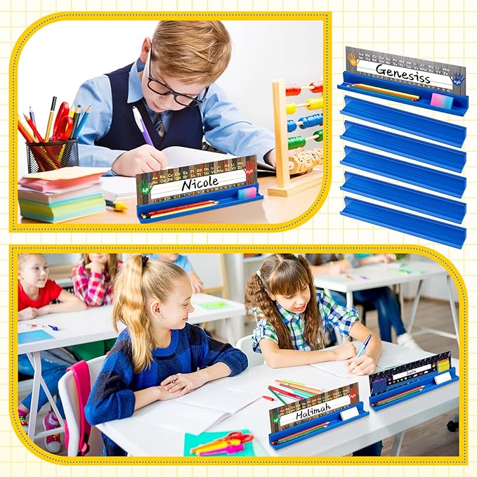 PerKoop 35 Pcs Classroom Desk Name Plates Holder - Image 6