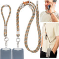 Pulpo 2-in-1 Cell Phone Wrist Strap and Lanyard Green & Orange - Anti Theft Phone Lanyard for Men & Women, Wrist Straps for Phones, Lanyards for Smartphones, Adjustable Cellphone Leash & Strap Tether