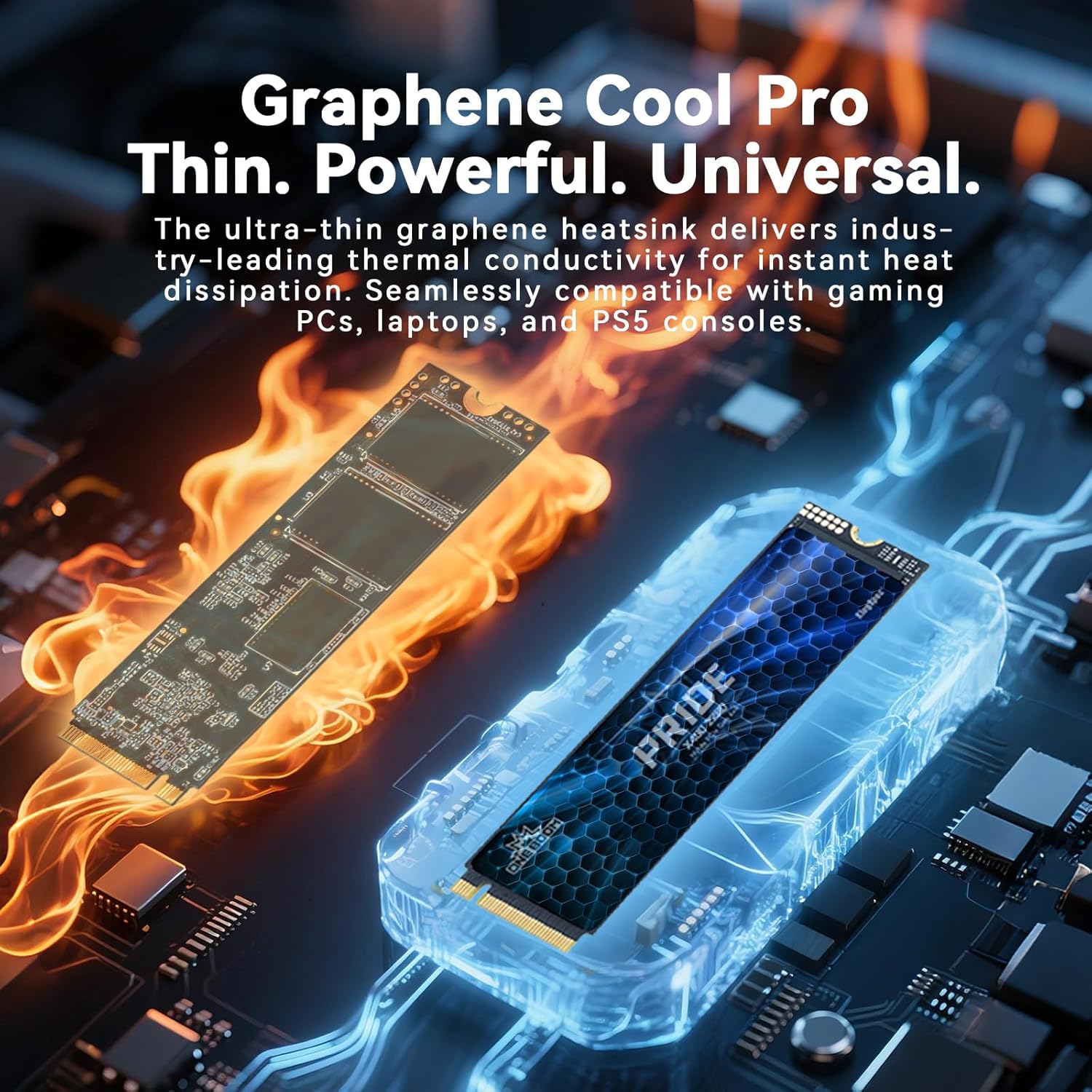 KingSpec OneBoom X400 512GB M.2 SSD Gen4 7300MB/s, TLC 3D NAND Internal NVMe SSD for Gaming & 4K Editing, Compatible with PC / PS5 / Laptop