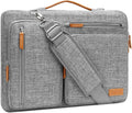 MOSISO 360 Protective Laptop Shoulder Bag,13 inch Computer Bags Compatible with MacBook Air M4 M3 M2 M1 2025-2018/Pro 13 2025-2016,Side Open Messenger Bag with 4 Zipper Pockets, Gray