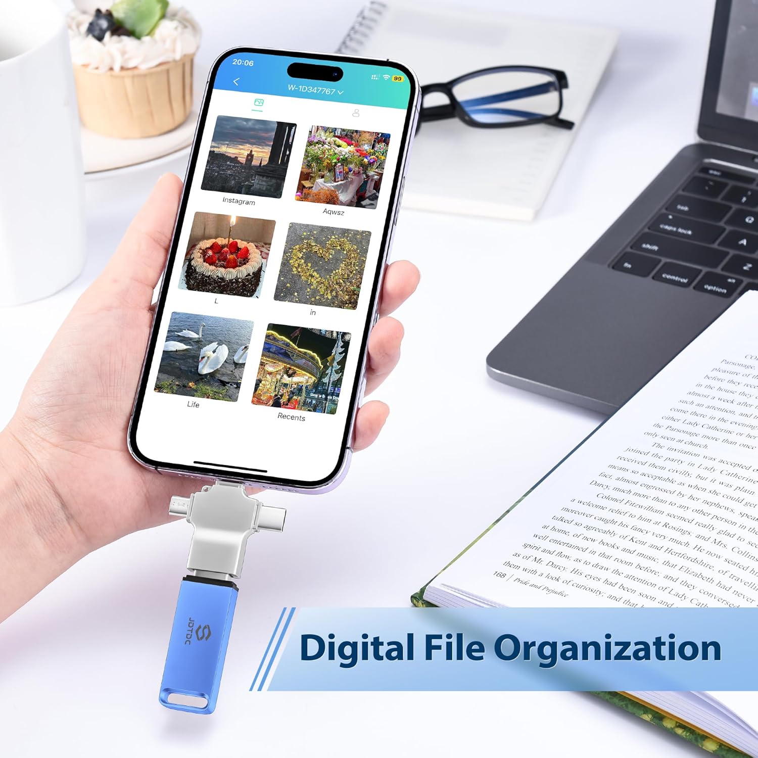 512GB Auto-Photo-Stick-Backup for All Device Picture-Stick-for-Photos Secure Photo & Video Backup-Storage-Device Photo-Saver-Stick Photo-Backup-Device-iPhone-Backup-Flash-Drive Computer-Photo-Stick