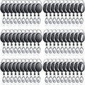 Laumoi 80 Pcs Retractable ID Badge Holder Name ID Badge Reel Clips Keychain Bulk by Unknown