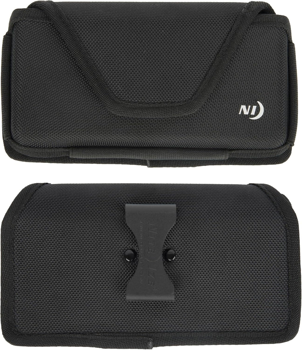 Nite Ize Clip Case Hardshell Universal Rugged Holster - Holster for Men's & Women's Belts - Utility Belt Pouch - Phone Accessories - Cell Phone Pouch - XX-Large, Black