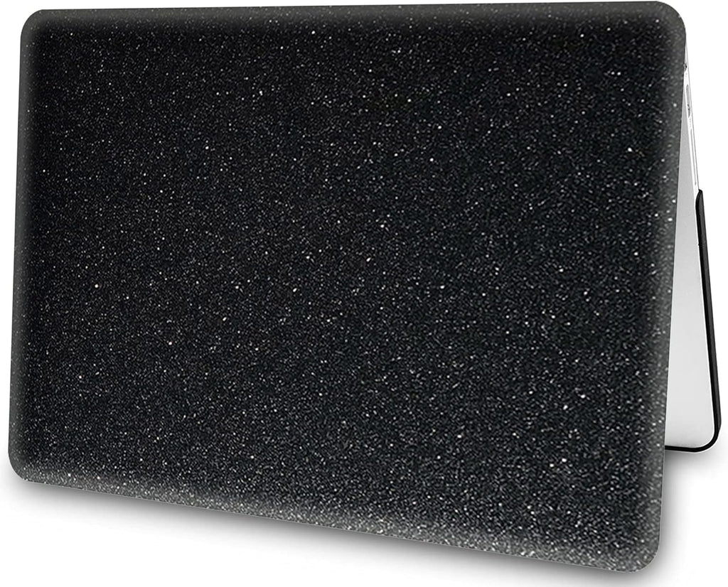 Compatible with MacBook Air 13 Inch Case 2017 2016 2015 2014 2013 2012 2011 2010 Release A1466/A1369, Shiny Plastic Hard Shell Case & Keyboard Cover,Glitter Black