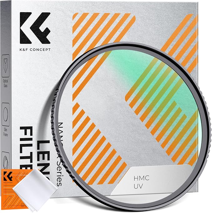 K&F CONCEPT 77mm MCUV Lens Protection Filter 18 Multi-Coated Camera Lens UV by KFCONCEPT