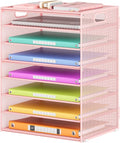 Lavatino 8-Tier Letter Tray Desk Paper Organizer, Mesh File Sorter Tray by Lavatino