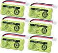 BT18433/BT28433 2.4V 500mAh Ni-MH Battery Pack Rechargeable Compatible with BT184342 BT284342 BT-8300 BATT-6010 BT1011 BT1018 BT1022 BT1031 89-1326-00-00/89-1330-01-00/CPH-515D (Pack of 6)