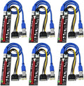GPU Riser for Ethereum Mining Rigs, PCIE Risers for ETH Mining Rigs, 6PCS Black