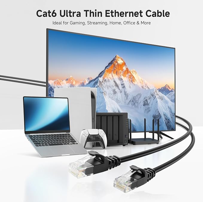 Cable Matters 10Gbps 5-Pack Snagless Cat 6 Ethernet Cable - 5ft - Image 2