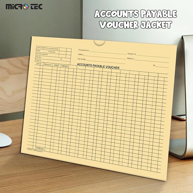 Accounts Payable Voucher Envelopes General Accounting Style, Buff 200 Pack | - Image 3