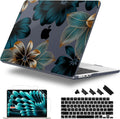 Case for MacBook Air 15 Inch 2025 2024 2023 Release M4 A3241 M3 A3114 M2 A2941, Hard Shell with Screen Protector & Keyboard Cover, Compatible with Touch ID - Leaves