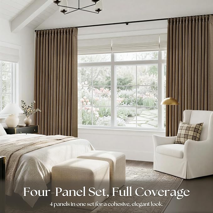 120 Inch Extra Long Dark Brown Curtains - Image 6