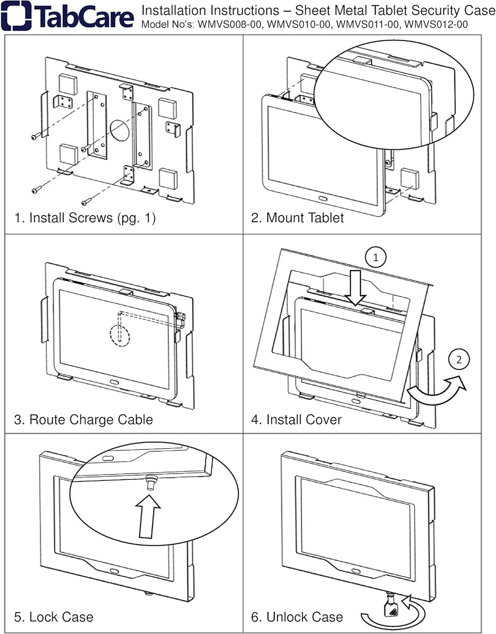 TABcare Locking Anti-Theft Metal Case for Samsung Galaxy TAB Active & Active4 Pro 10.1" Tablet for Kiosk, POS, Store, Show Display, Time Clock (TAB Active4 Pro, Black)
