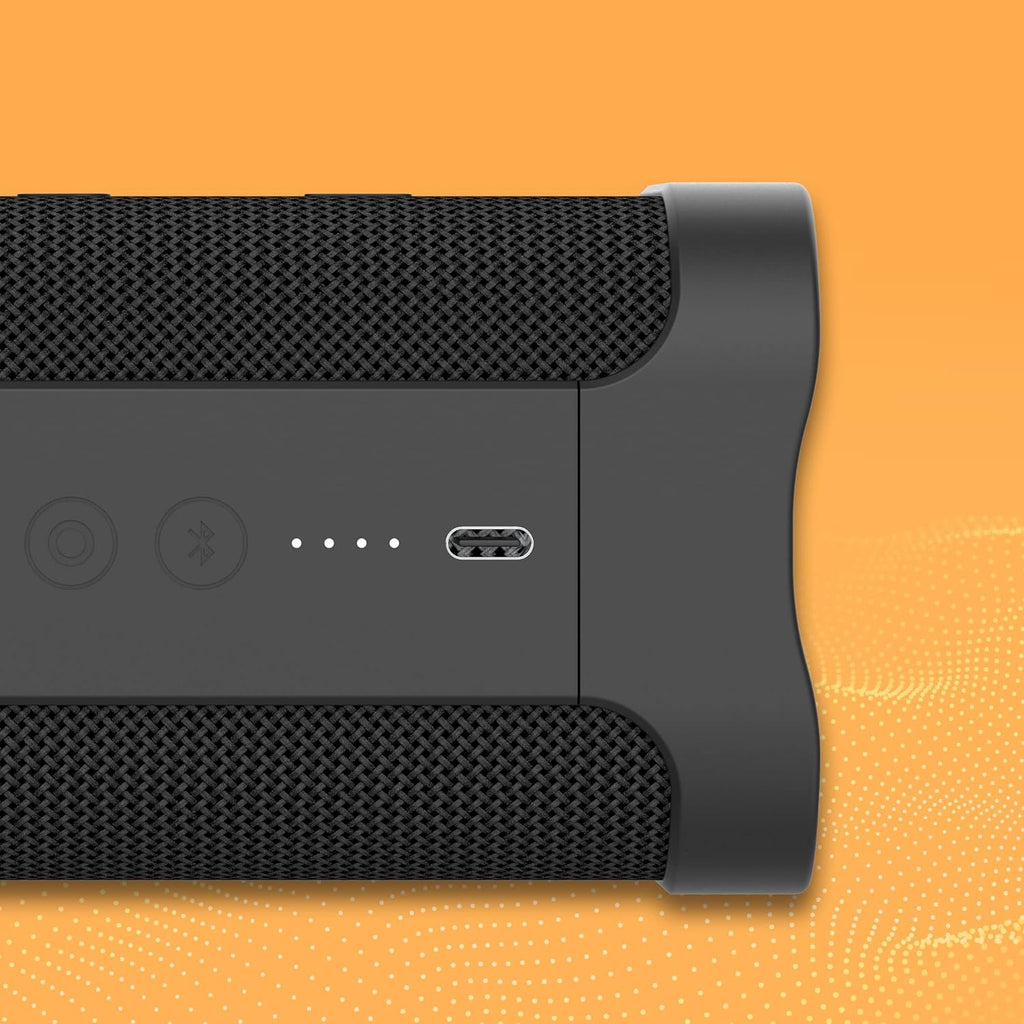 Skullcandy Terrain XL Wireless Bluetooth Speaker - IPX7 Waterproof Portable Speaker, 18 Hour Battery, Nylon Wrist Wrap, True Wireless Stereo (Black)