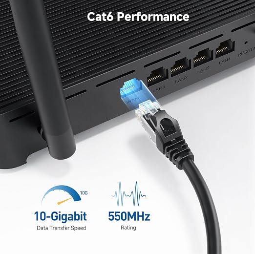 Cable Matters 10Gbps Snagless Short Cat 6 Ethernet Cable - 1ft - Image 3