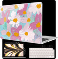 MEEgoodo Case for MacBook Air M4/M3/M2 13.6 inch 2025 2024 2022, Fit Model A3240 A3113 A2681, Compatible with MacBook Air 13 inch, Laptop Hard Shell Case with Keyboard Cover, Art Plants Floral