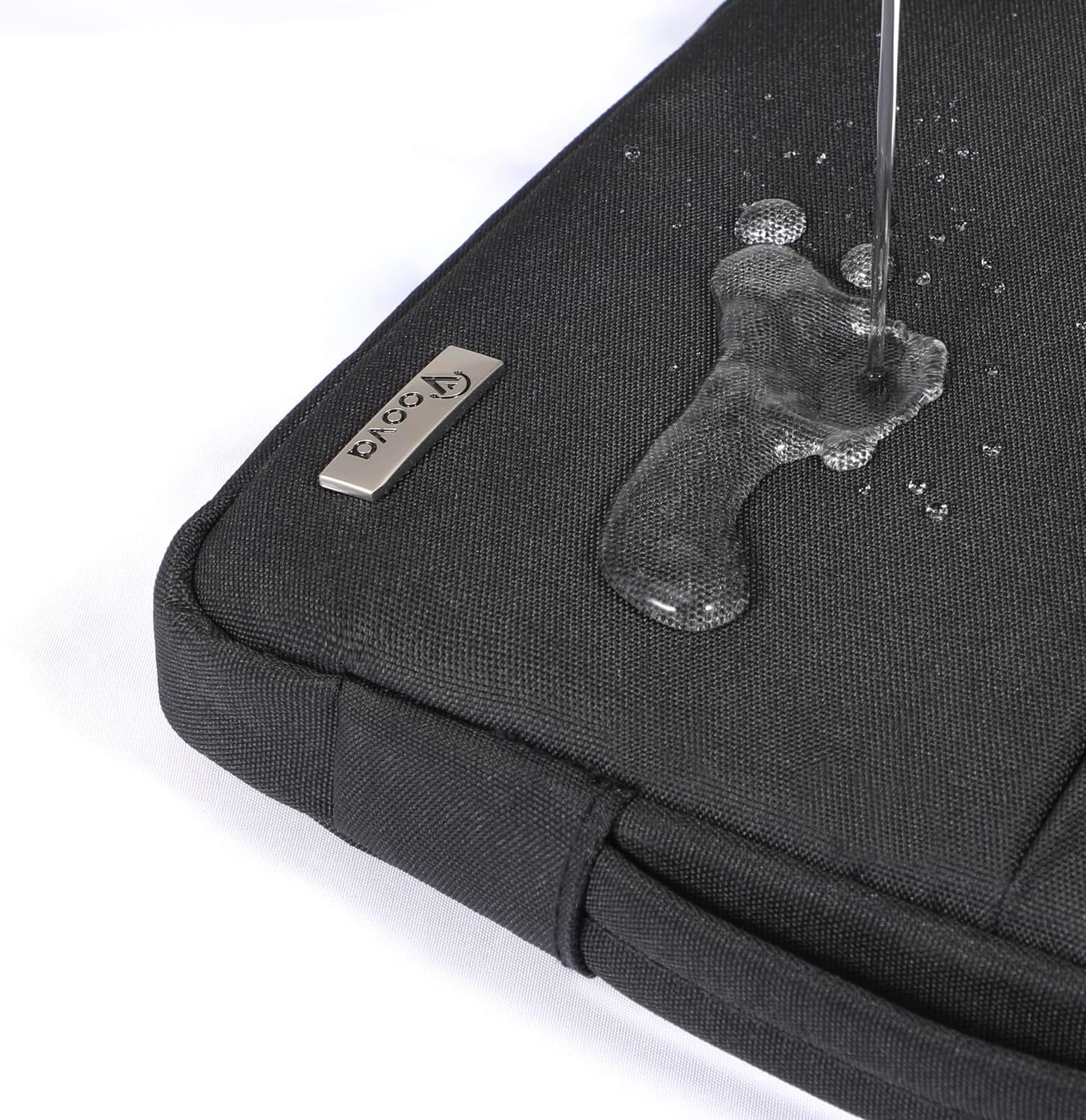 Voova Laptop Sleeve Carrying Case 14 15 Inch Compatible with MacBook Air 15 M2/M3/M4 2022-2025, MacBook Pro 15, Hp Chromebook 14, Waterproof Slim Computer Cover Bag,Black