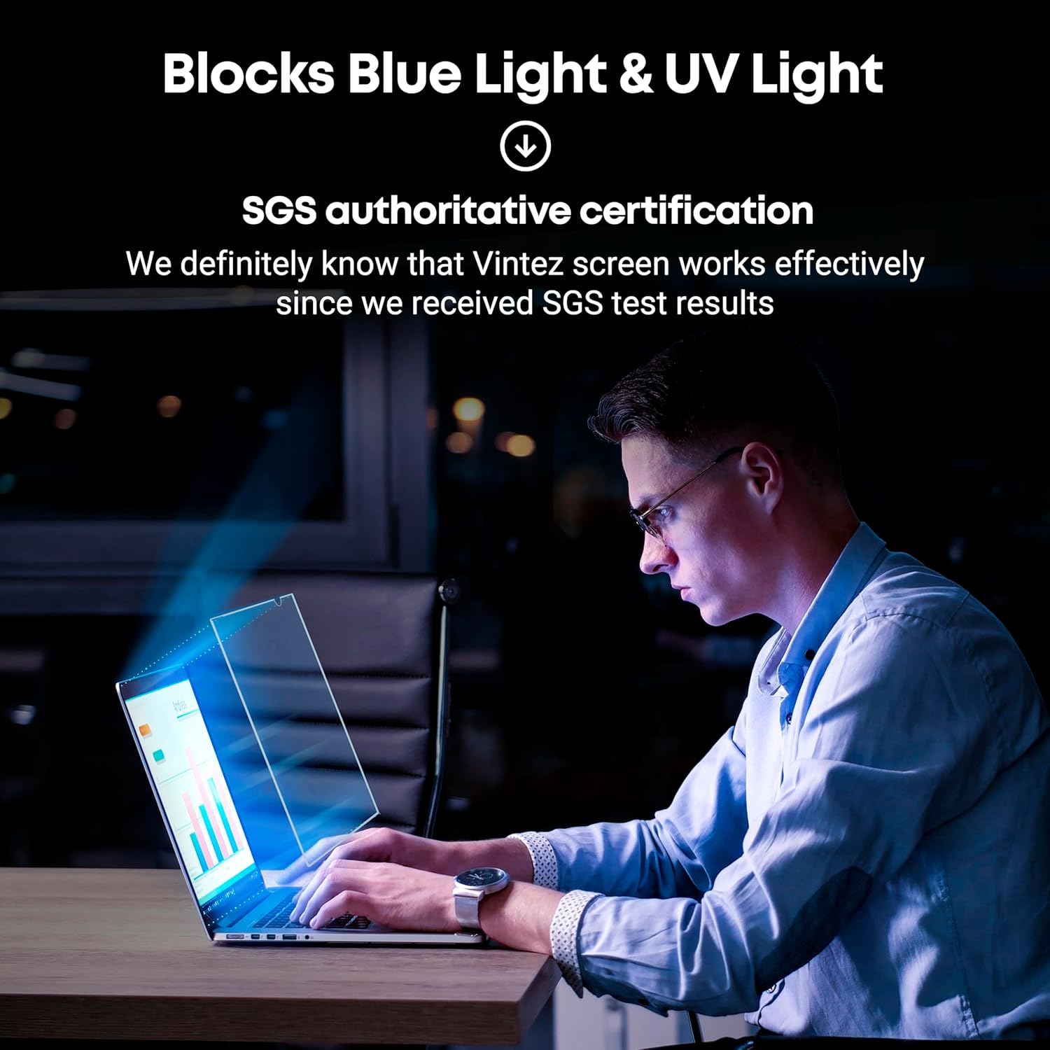 14 inch Blue Light Blocking Screen Protector Panel for 16:9 Widescreen Computer Monitor and Laptop - PC Anti-UV Eye Protection Filter Film - Anti-Scratch Diagonal Frame Shield [1 Pack]