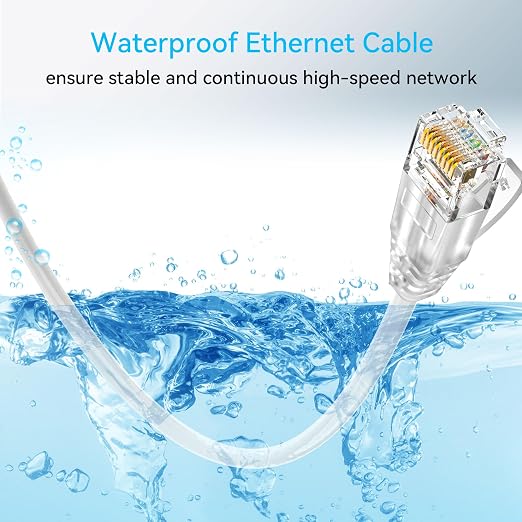 Cat6a Ethernet Cable Slim 150ft Outdoor&Indoor, 28AWG Pure Copper Cat6 Internet - Image 6
