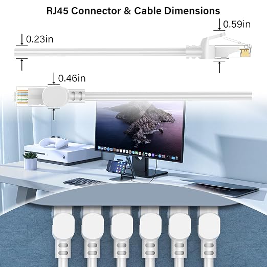 Jadaol Cat6 1ft 10 Pack Patch Cable, 10Gbps High-Speed Ethernet, Support Cat8/7 - Image 5