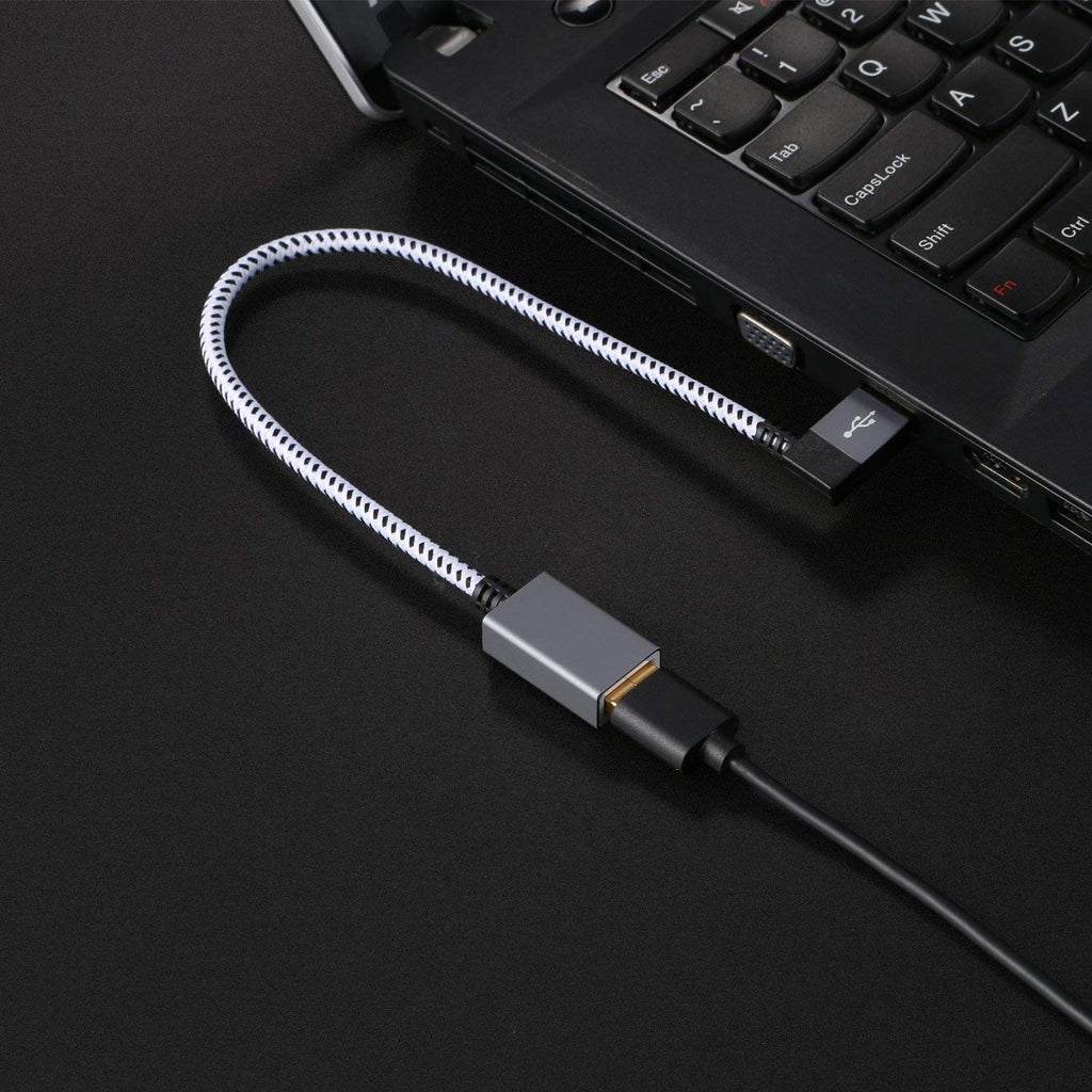 CableCreation Short USB 3.0 Extension Cable 1FT, Left Angle USB Male to Female Extender Cord, 90 Degree USB 3.0 for VR, PlayStation, Xbox, Keyboard, Space Gray 0.3M