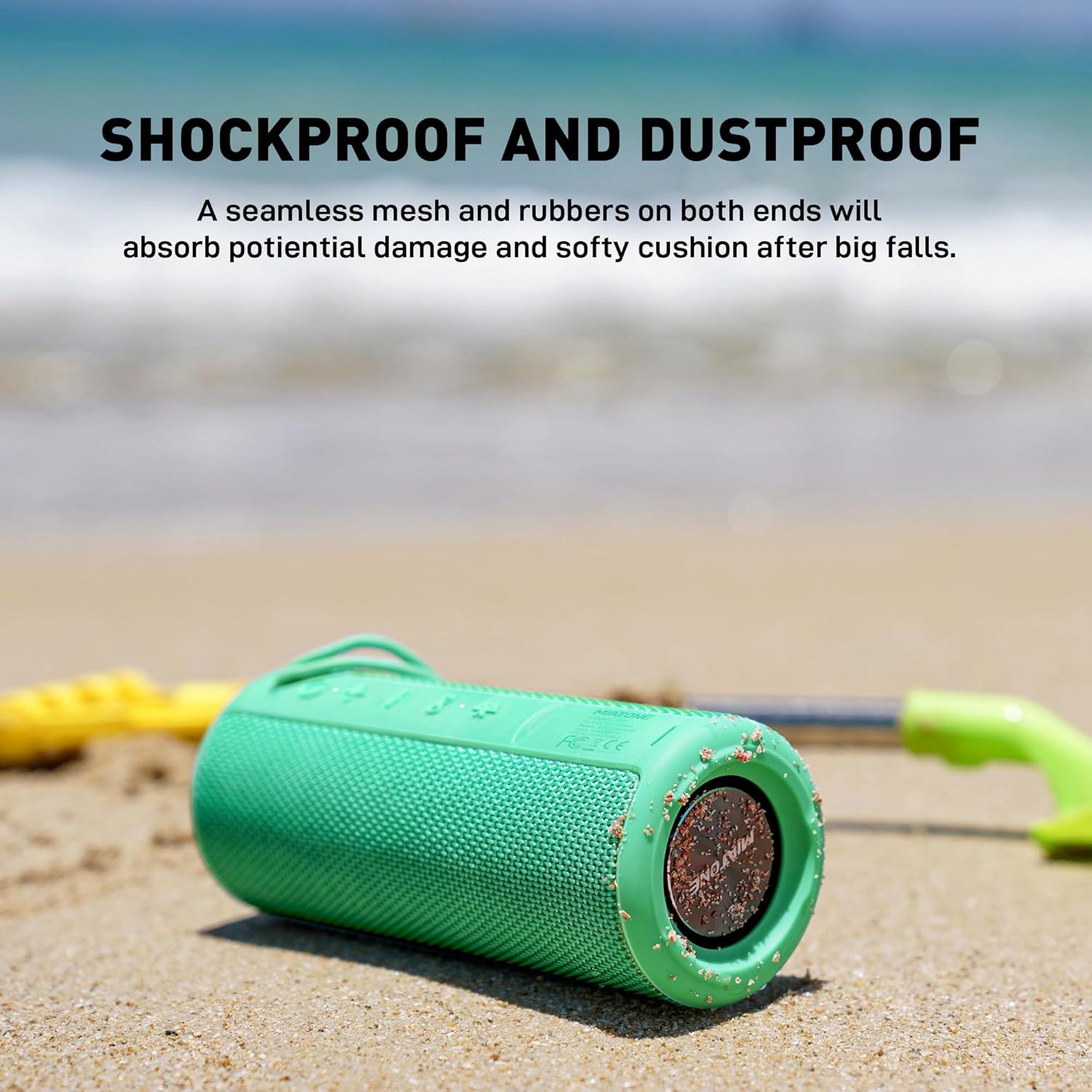 MIATONE Boombox Portable Bluetooth Speaker Gifts for Her Him Women Men - Green