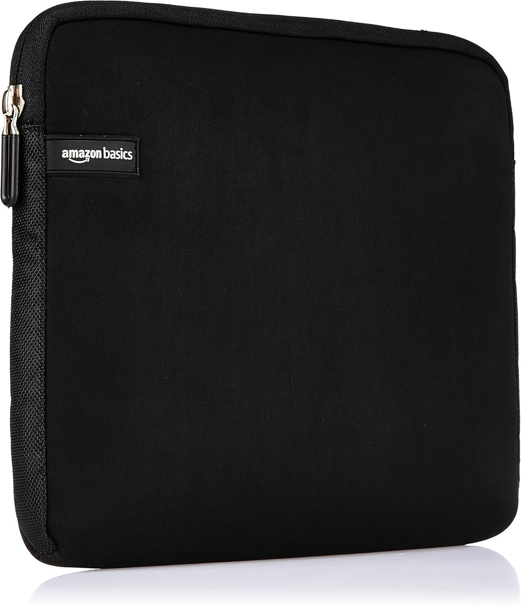 Amazon Basics 11.6 inch Laptop Sleeve, Protective Case with Zipper - Black