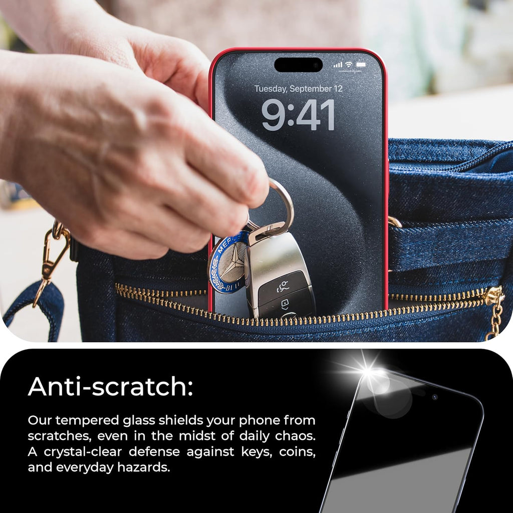 Deppa |2 Pack| Anti-Blue Light Screen Protector for iPhone 12/12 Pro (6.1')| Scratch Resistant Tempered Glass | 3D Edge to Edge Coverage | Easy Installation Kit | Eye Safeguard TÜV Certified