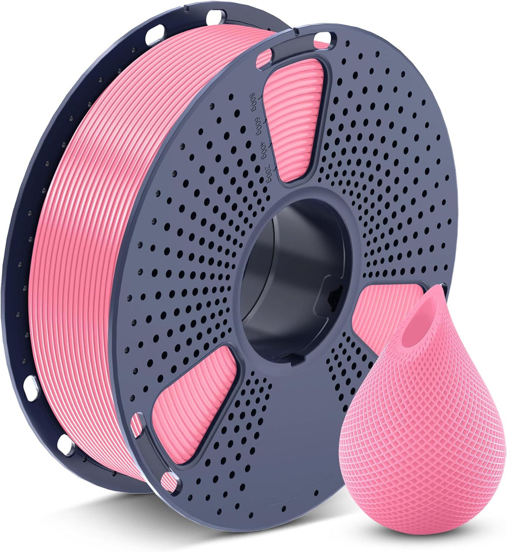SUNLU 3D Printer Filament PETG Filament 1.75mm, Less Stringing Good Layer Adhesion High Toughness, PETG Filament 1.75 ±0.02mm, 1kg Spool(2.2lbs), Pink