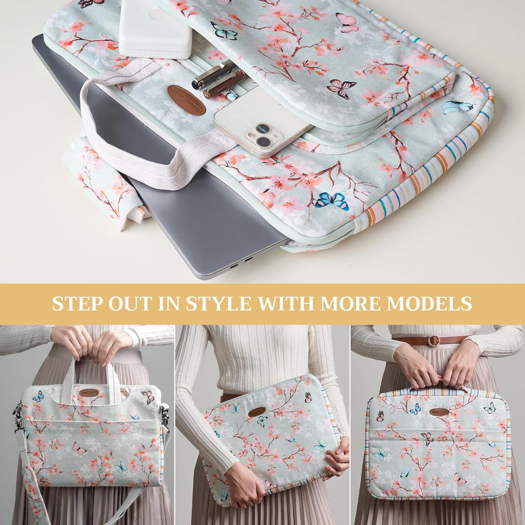 Maison d'Hermine Laptop bag with front pocket Stain and water repellent Cotton canvas