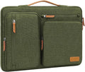 MOSISO 360 Protective Laptop Case 14 inch, 14 inch Laptop Sleeve Compatible with HP Lenovo Dell ASUS Acer, HP, Dell Latitude, Lenovo, Side Open Carrying Case with 4 Zipper Pockets&Handle, Olive Green