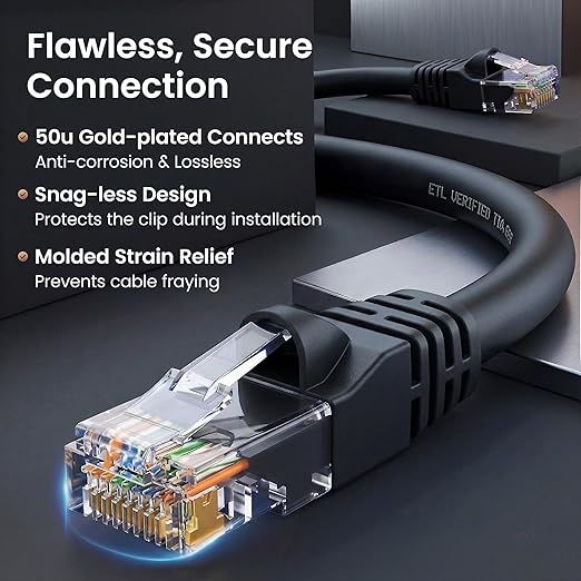 GEARit Cat 6 Patch Cables 1 ft Black - Image 4