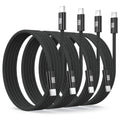 USB C to USB C Charging Cable, 100W Fast Charging [6.6ft, 4-Pack] Type C Charger Cord,Braided USBC Phone Charger Cable for iPhone 17 16 15 Pro Max/Samsung S25 S24/MacBook Pro/Air,iPad,Pixel,PS5,Switch