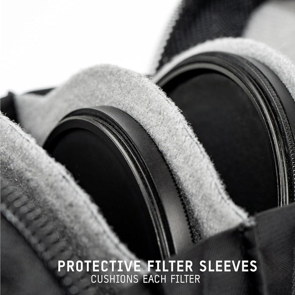 WANDRD Lens Filter Case - Store 4 Filters in Your Camera Backpack or Camera Case, Protect Photography Accessories from Scratches, Dust & Impact (Yuma Tan)