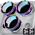 YWXTW Camera Lens Protector for iPhone 16 Pro/iPhone 16 Pro Max, [1 Step Installation Tray] Tempered Glass Screen Protector Metal Individual Camera Cover Accessories Case Friendly (Coloured-2Pack)