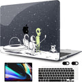 MEEgoodo for MacBook Air 13 inch Case 2021 2020 2019 2018 Released A2337 M1 A2179 A1932 with Touch ID, Plastic Hard Shell & Keyboard Cover Compatible with MacBook Air Case 13.3, Astronauts & Alien